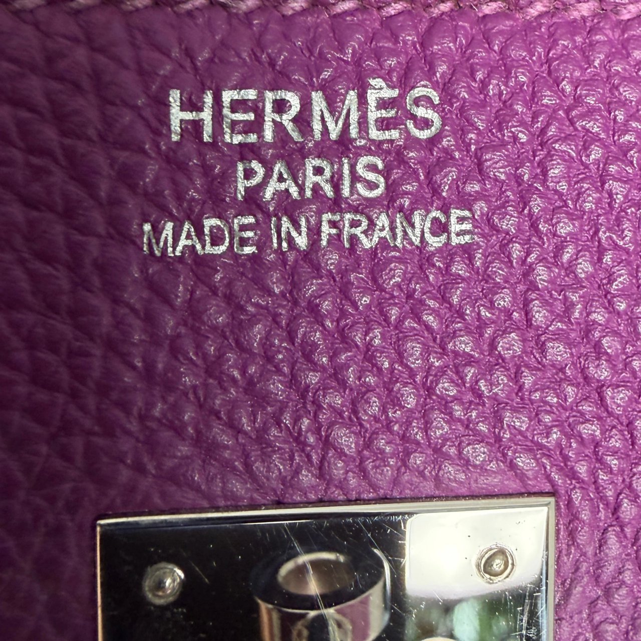 Hermès ANGEBOT DER WOCHE Hermès Birkin Bag 35 Togo Leder lila Palladium Hardware 2014 / sehr gut Bruin