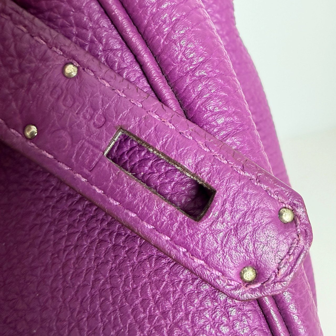 Hermès ANGEBOT DER WOCHE Hermès Birkin Bag 35 Togo Leder lila Palladium Hardware 2014 / sehr gut Bruin