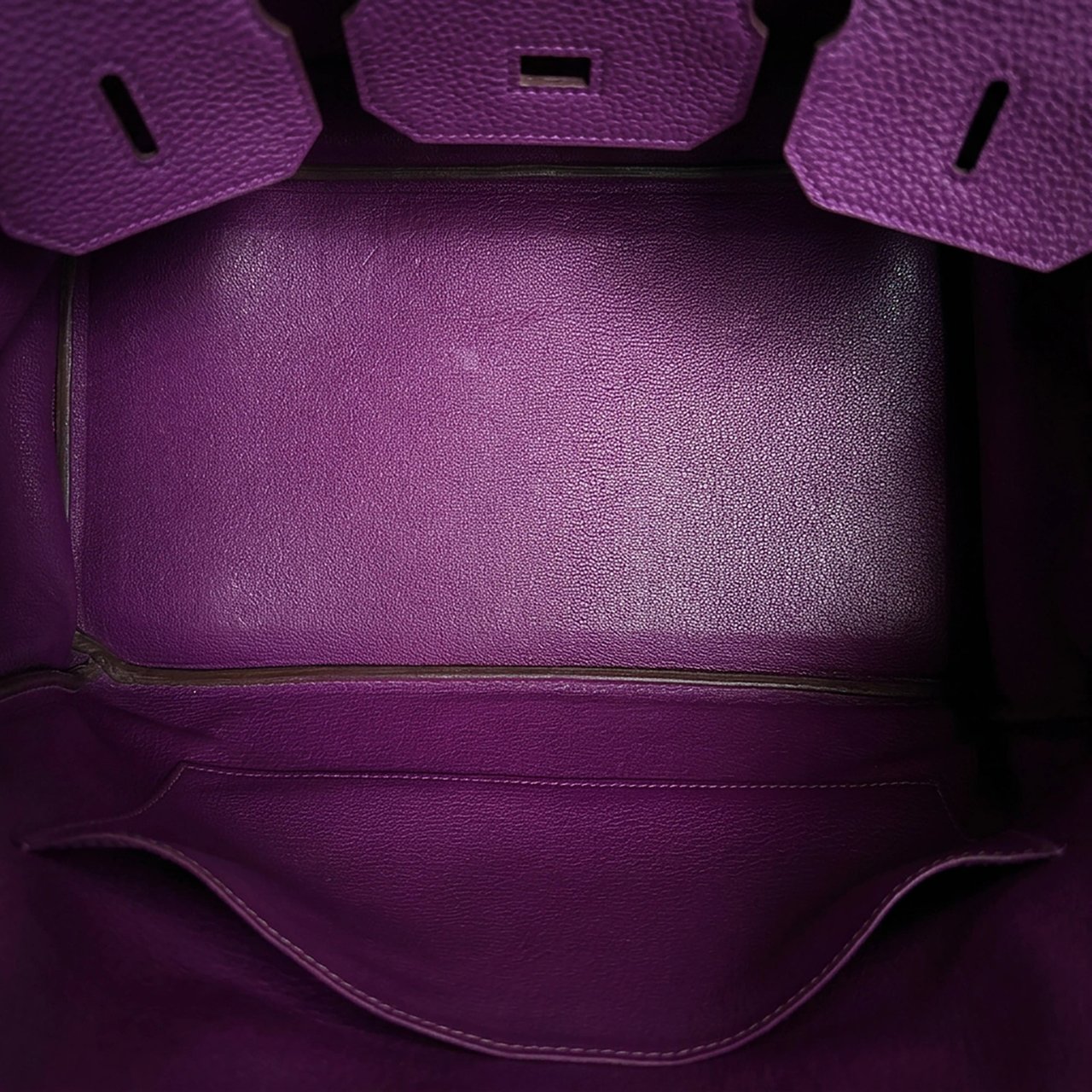 Hermès ANGEBOT DER WOCHE Hermès Birkin Bag 35 Togo Leder lila Palladium Hardware 2014 / sehr gut Bruin