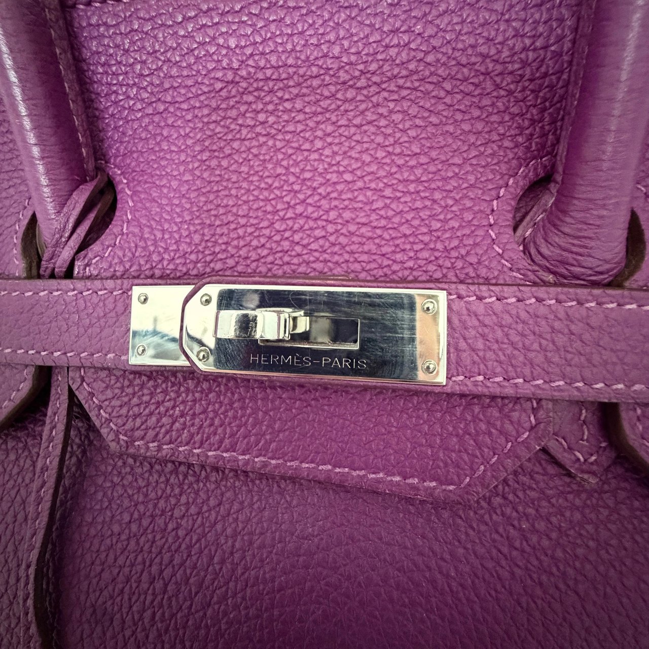 Hermès ANGEBOT DER WOCHE Hermès Birkin Bag 35 Togo Leder lila Palladium Hardware 2014 / sehr gut Bruin