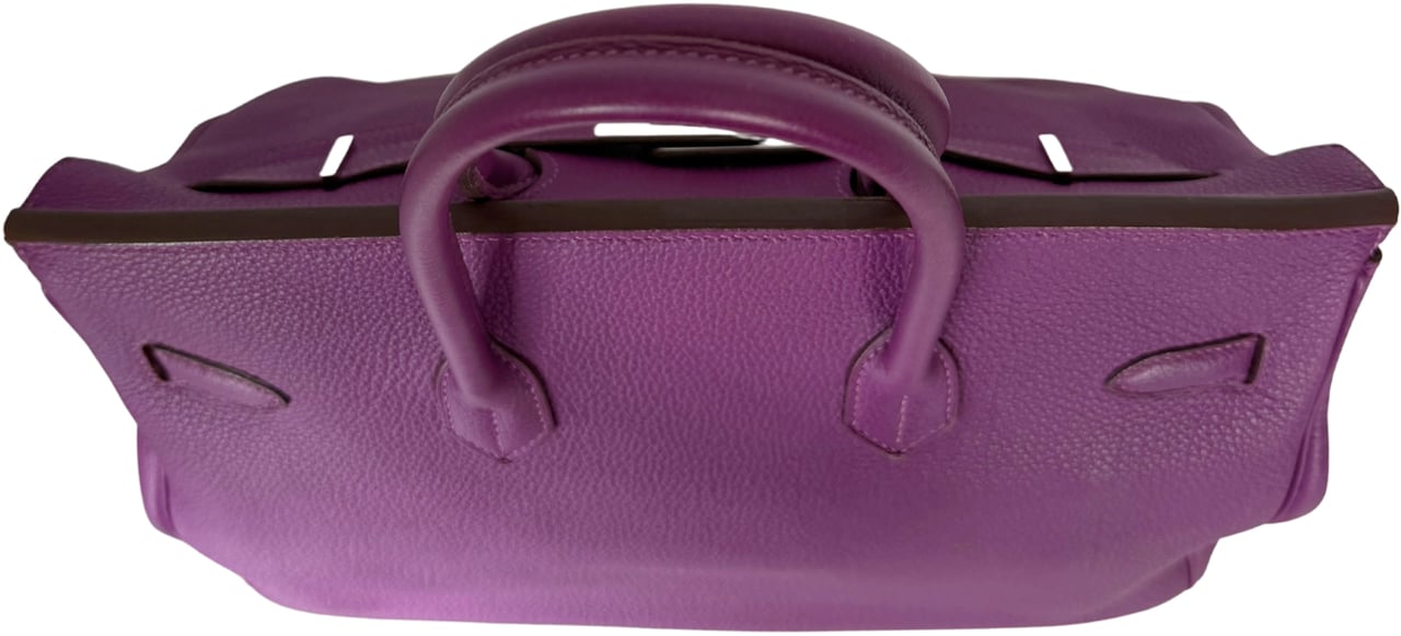 Hermès ANGEBOT DER WOCHE Hermès Birkin Bag 35 Togo Leder lila Palladium Hardware 2014 / sehr gut Bruin