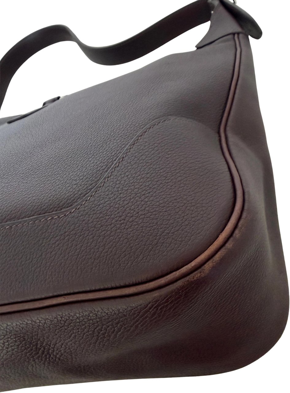 Hermès Trim 31 Shoulder Bag Brown Evergrain Leather / Good Bruin