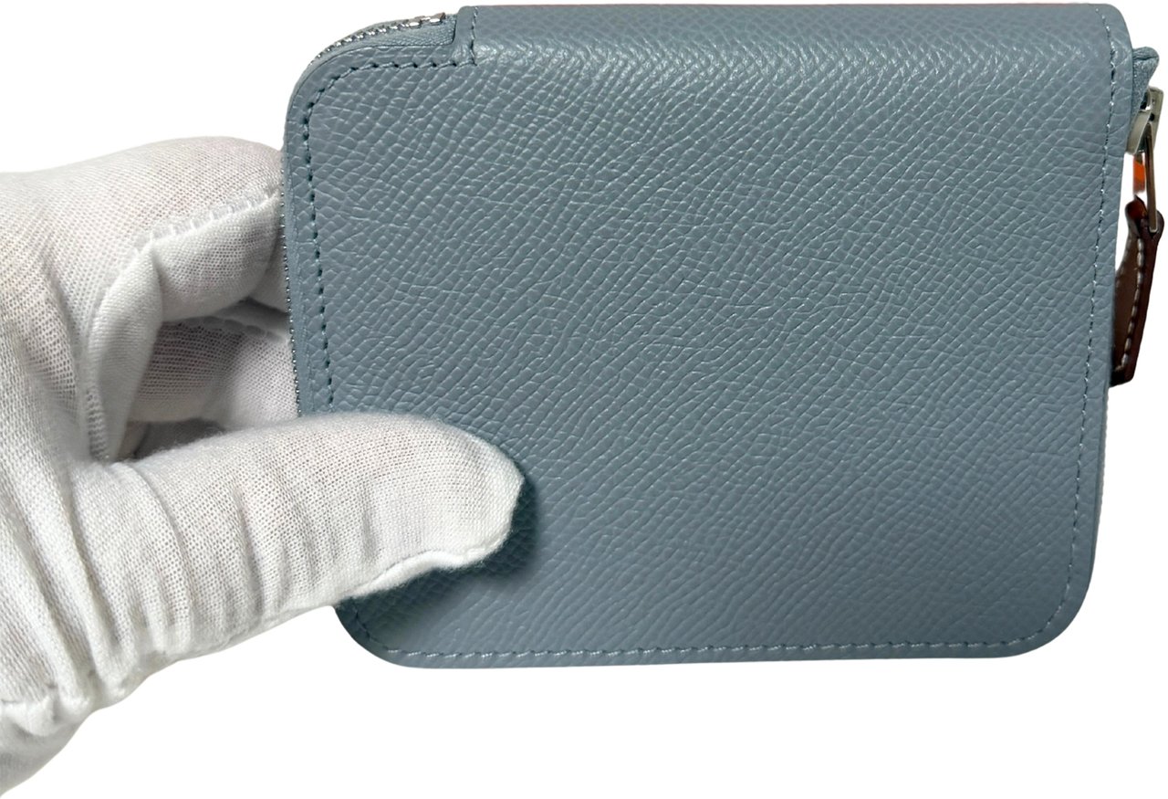 Hermès Hermès Silk'In Calfskin Wallet Blauw