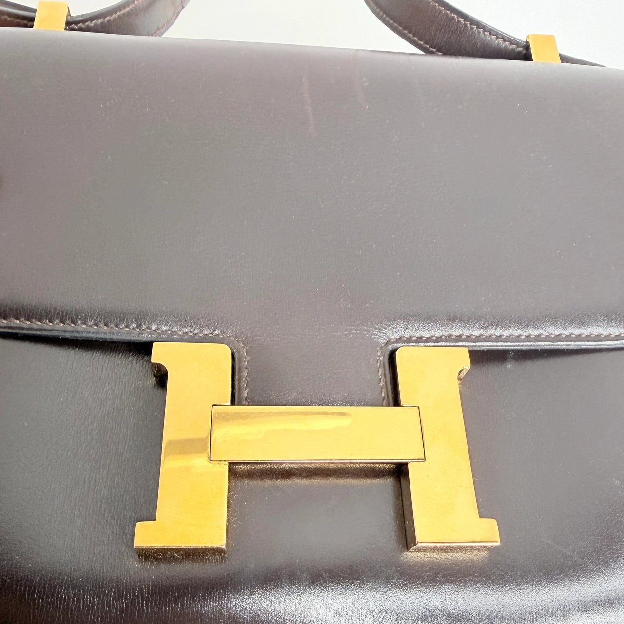 Hermès Vintage Constance 23 Boxcalf Leder braun GHW / sehr gut Bruin
