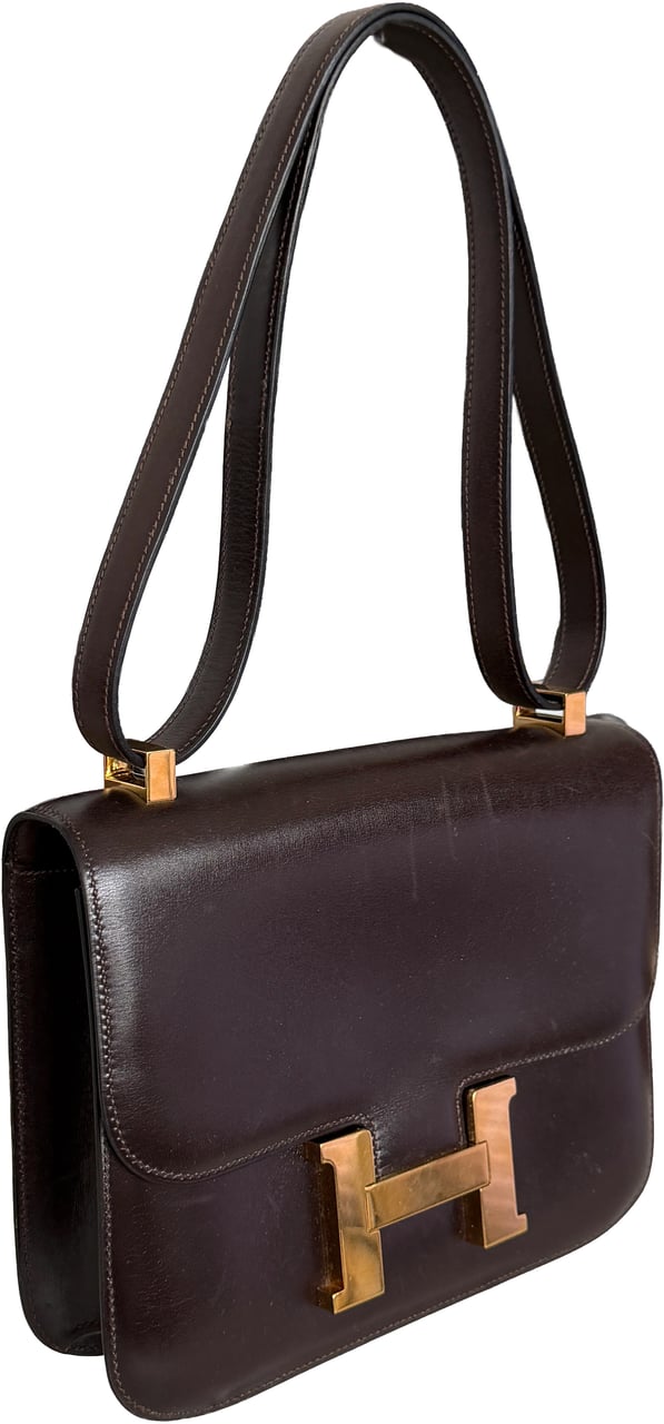 Hermès Vintage Constance 23 Boxcalf Leder braun GHW / sehr gut Bruin
