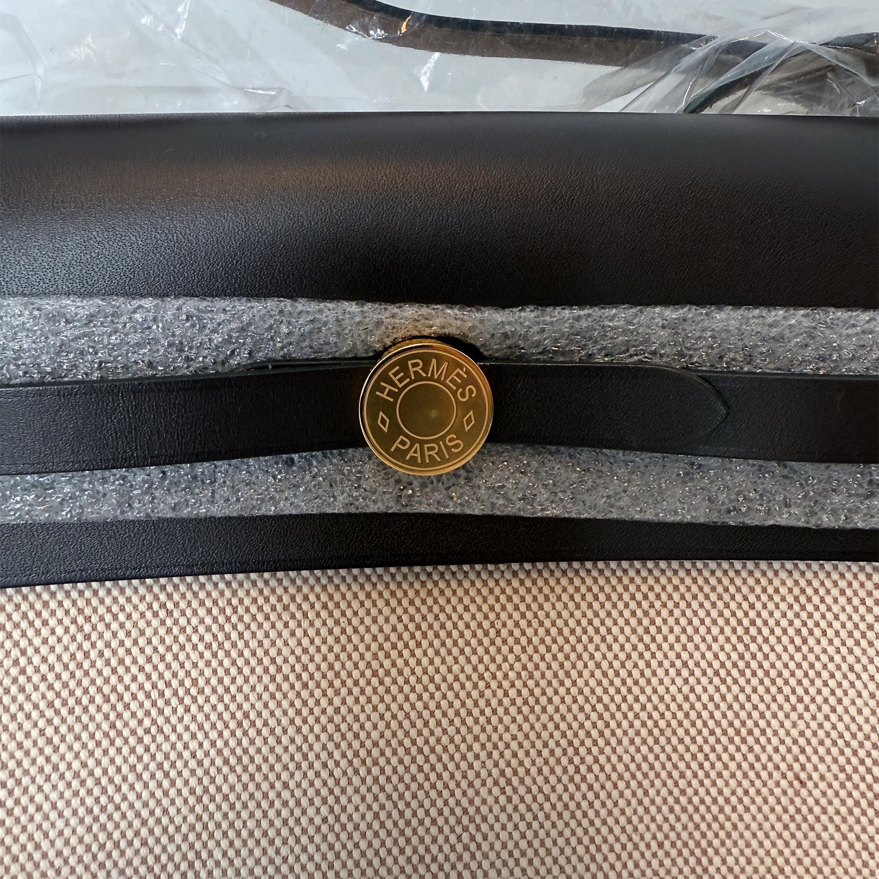 Hermès Herbag Zip 20 Mini Ecru Beige GHW Fullset / neuwertig Beige