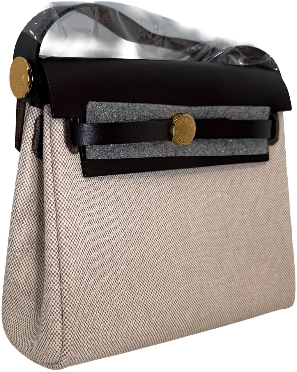 Hermès Herbag Zip 20 Mini Ecru Beige GHW Fullset / neuwertig Beige