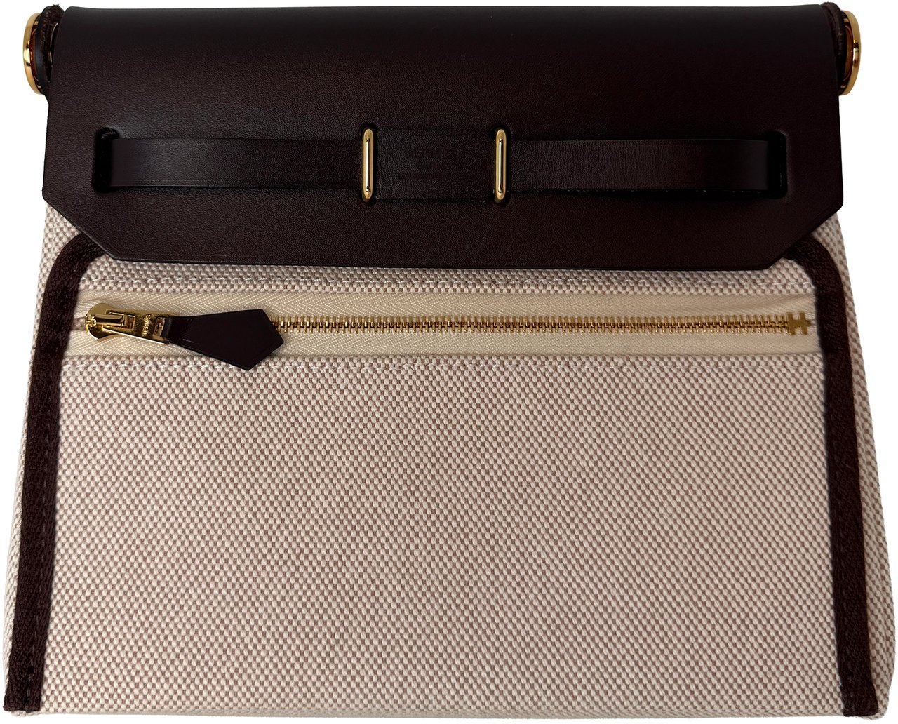 Hermès Herbag Zip 20 Mini Ecru Beige GHW Fullset / neuwertig Beige