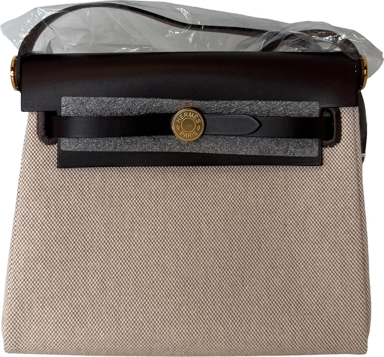 Hermès Herbag Zip 20 Mini Ecru Beige GHW Fullset / neuwertig Beige