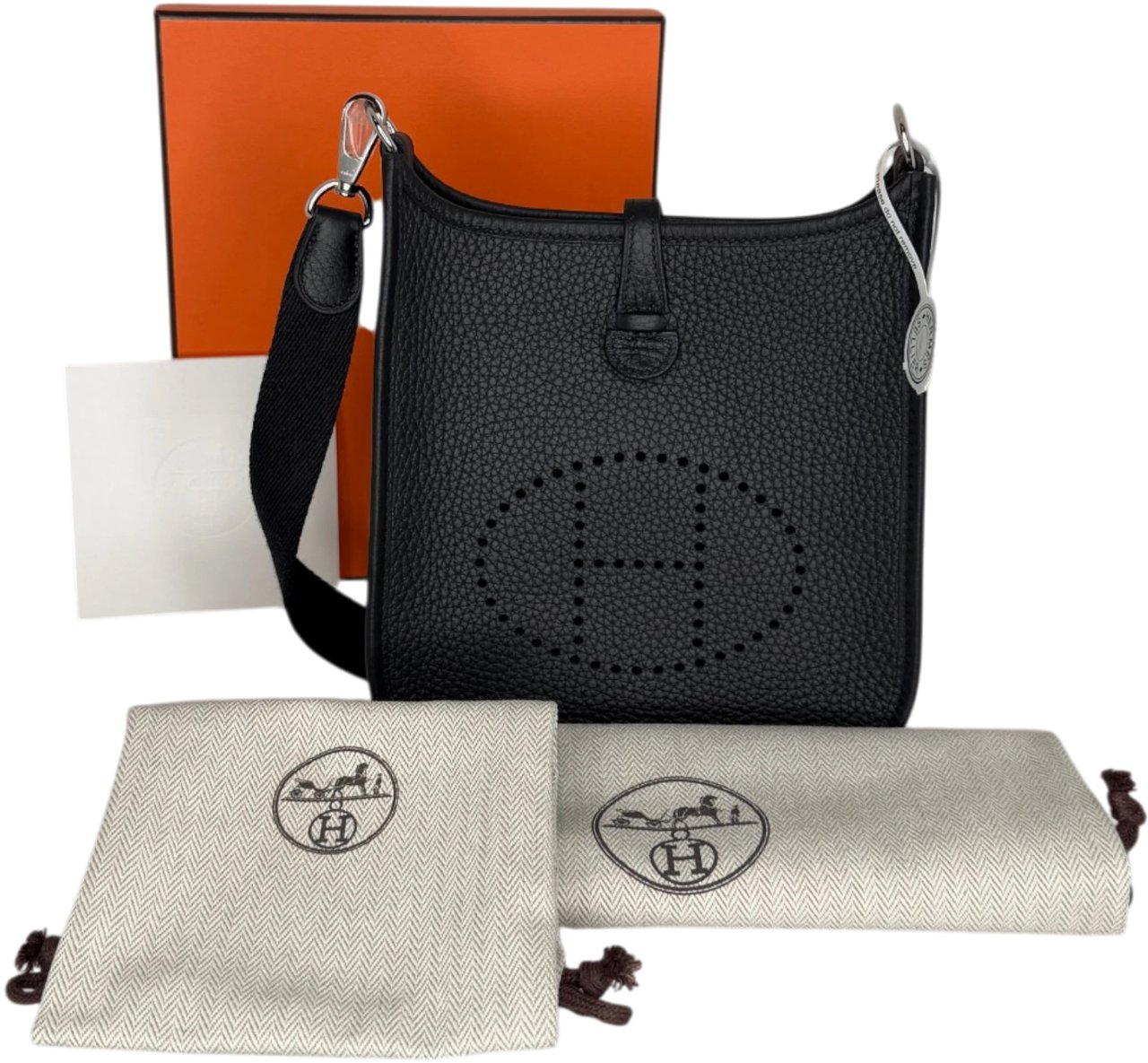 Hermès Evelyne 16 Leder schwarz Fullset 2025 / neuwertig Zwart