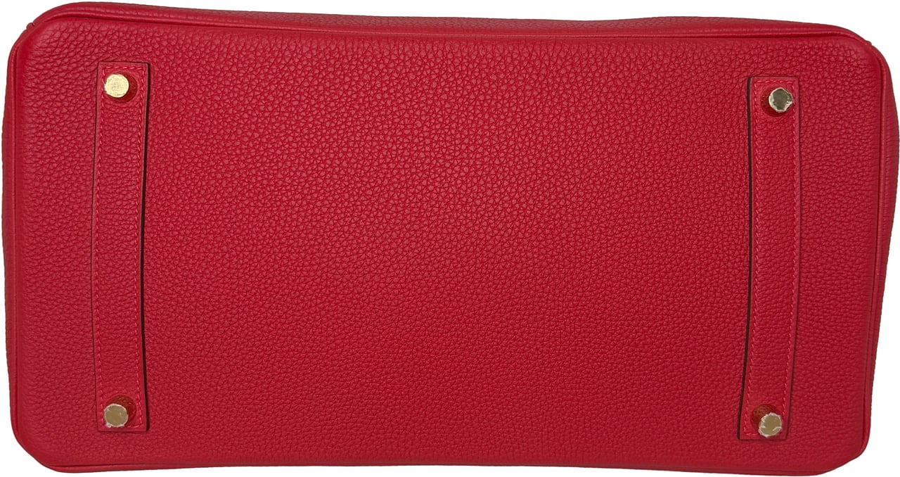 Hermès Birkin Bag 35 Togo Leder Rouge Vif goldene Hardware 2020 Rood