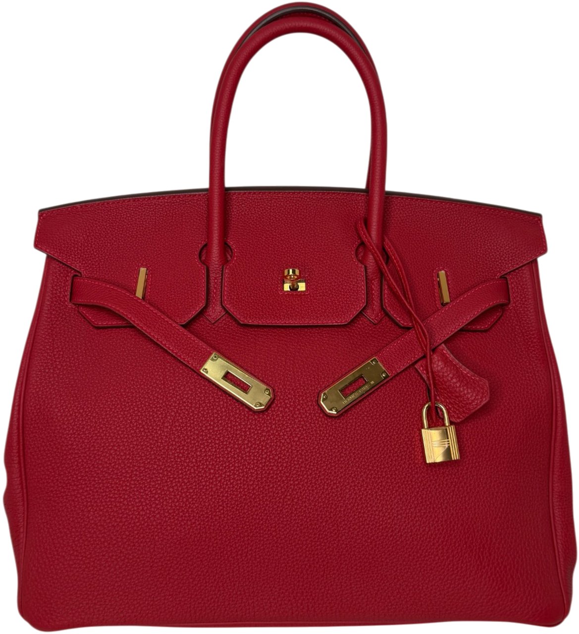 Hermès Birkin Bag 35 Togo Leder Rouge Vif goldene Hardware 2020 Rood