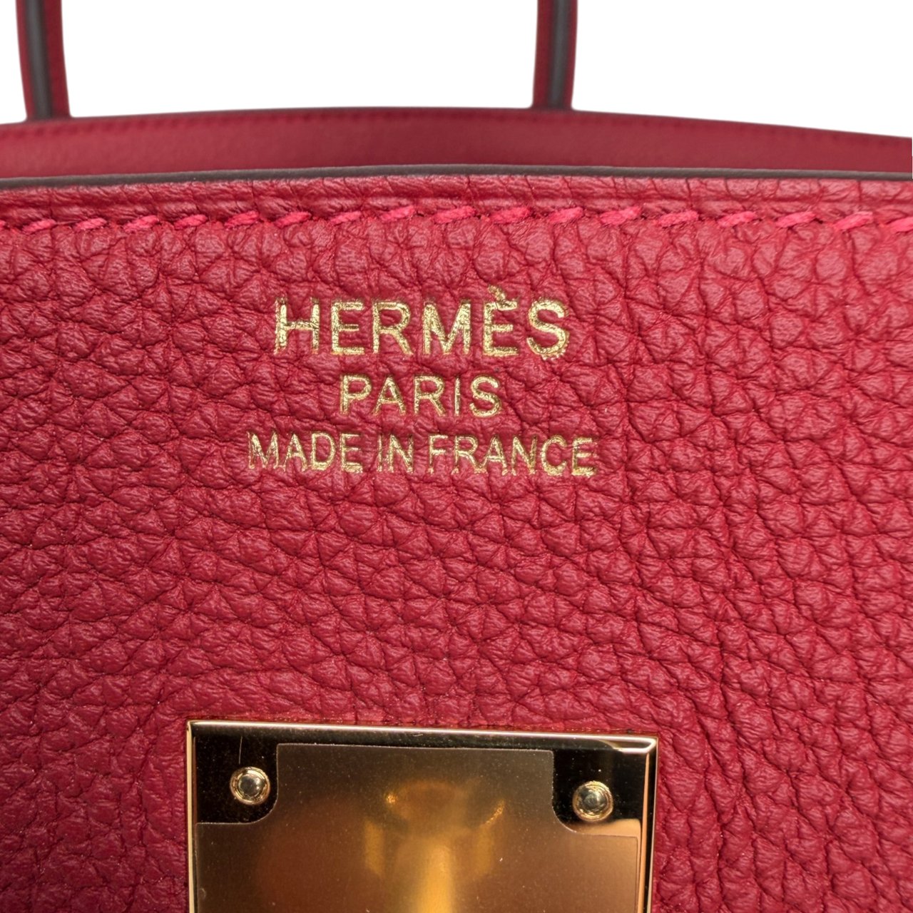 Hermès Birkin Bag 35 Togo Leder Rouge Vif goldene Hardware 2020 Rood