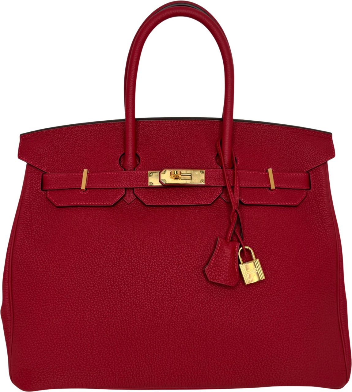 Hermès Birkin Bag 35 Togo Leder Rouge Vif goldene Hardware 2020 Rood
