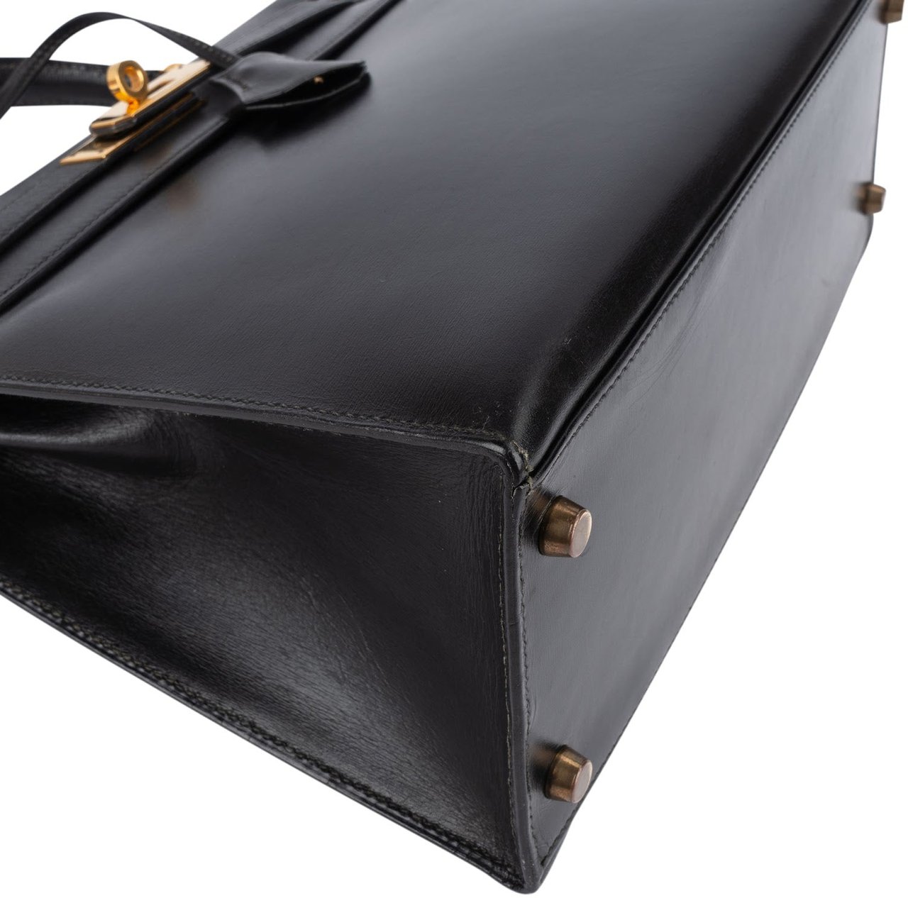 Hermès Box Calf Sellier Kelly 28 Handbag Zwart
