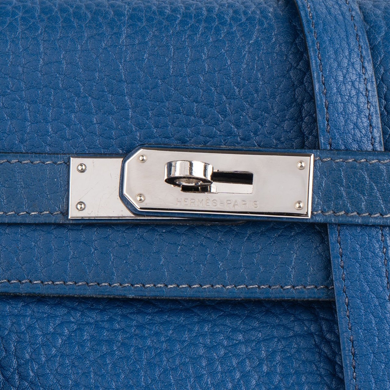 Hermès Hermès Bleu Togo Leather Kelly Retourne 35 Handbag Blauw