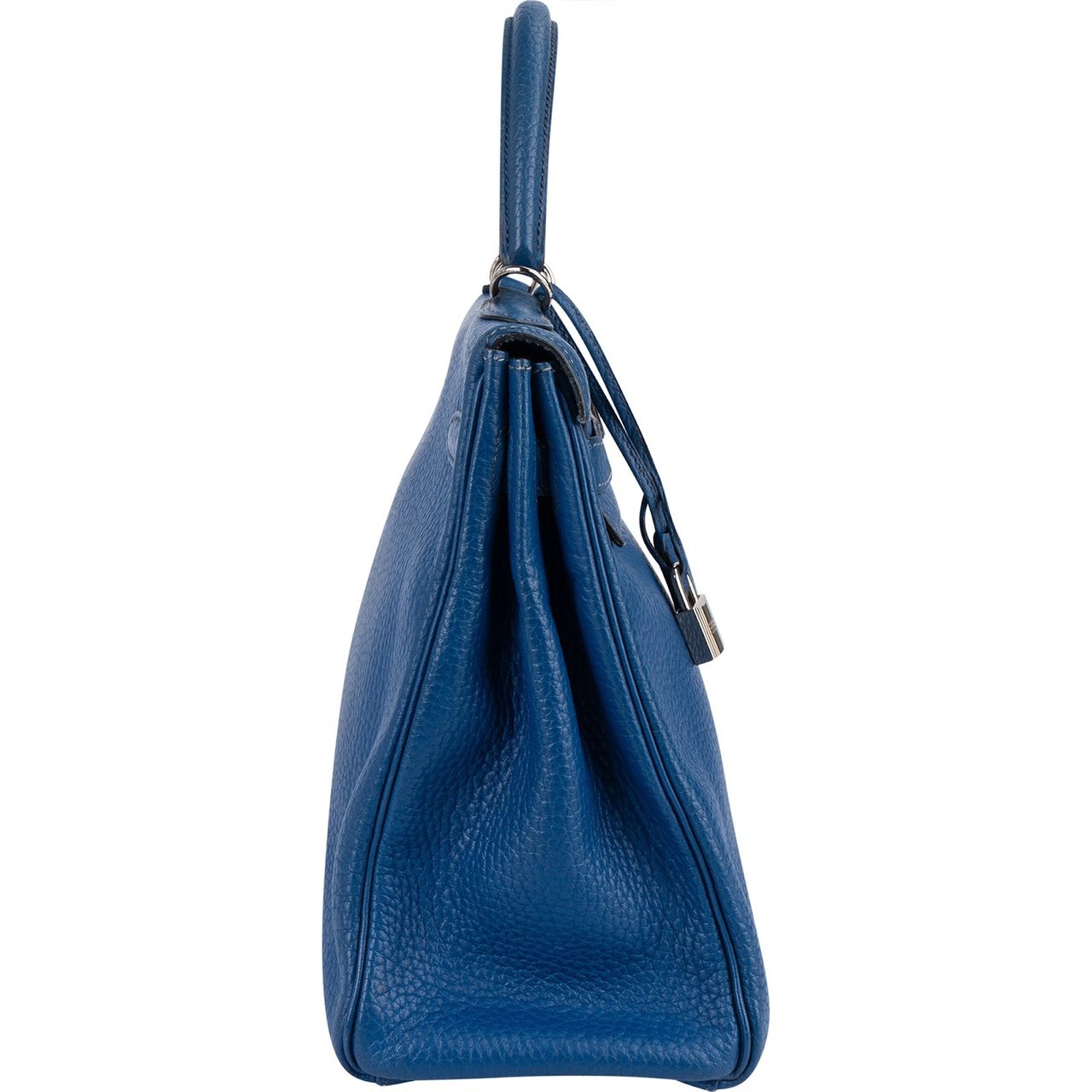Hermès Hermès Bleu Togo Leather Kelly Retourne 35 Handbag Blauw