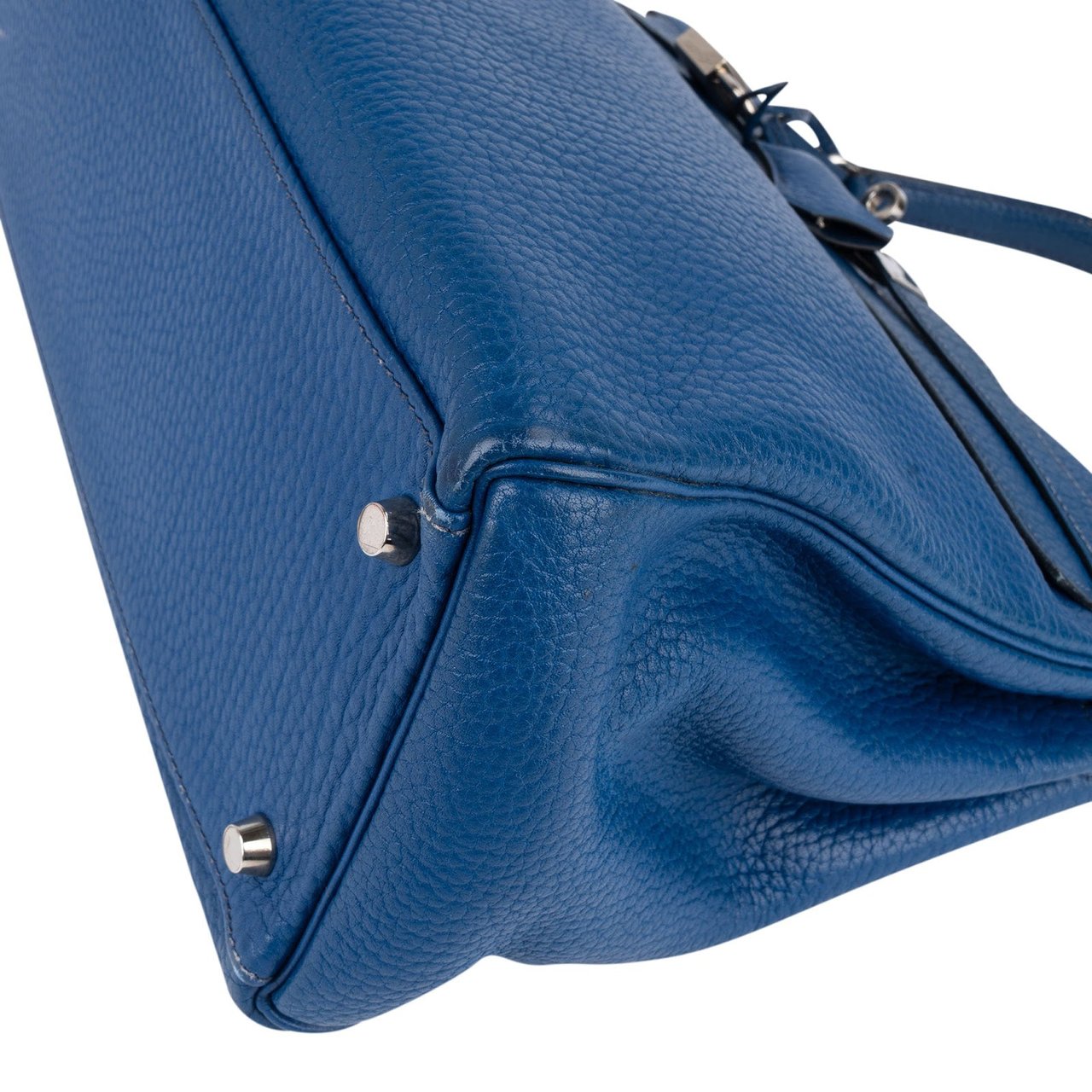 Hermès Hermès Bleu Togo Leather Kelly Retourne 35 Handbag Blauw