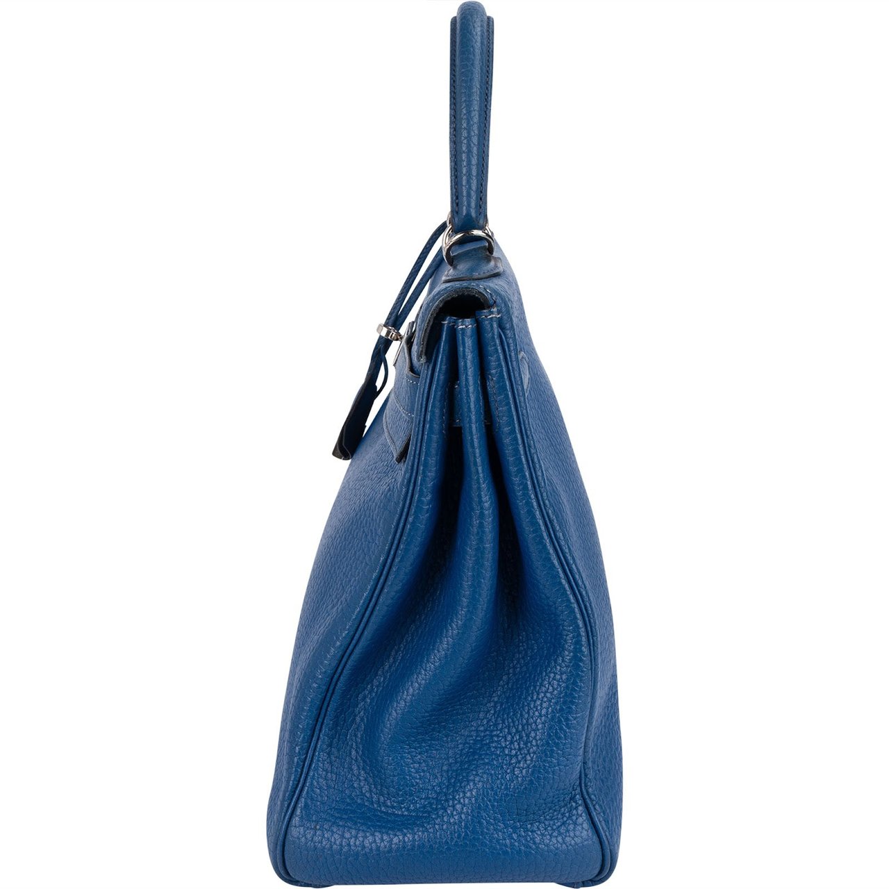 Hermès Hermès Bleu Togo Leather Kelly Retourne 35 Handbag Blauw