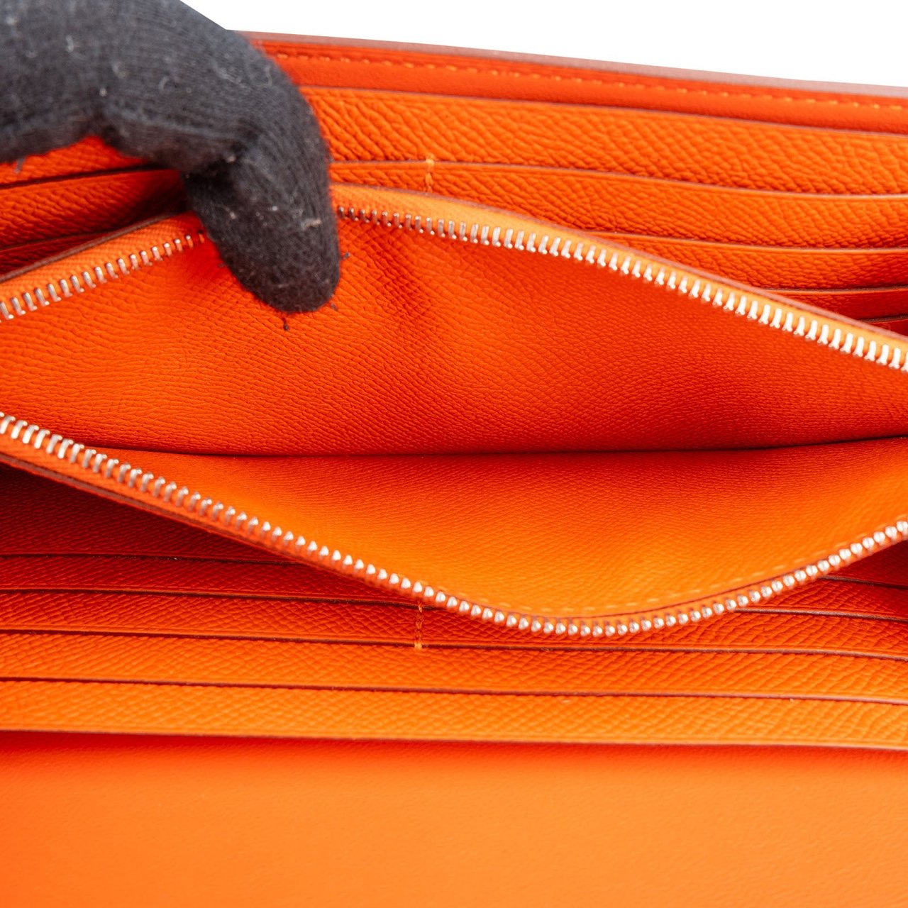 Hermès Hermès Epsom Leather Constance H Wallet Oranje