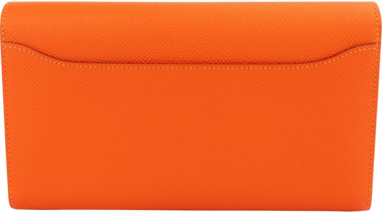 Hermès Hermès Epsom Leather Constance H Wallet Oranje