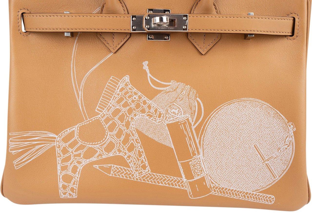 Hermès Biscuit Swift Leather Limited In And Out Birkin 25 Handbag Goud