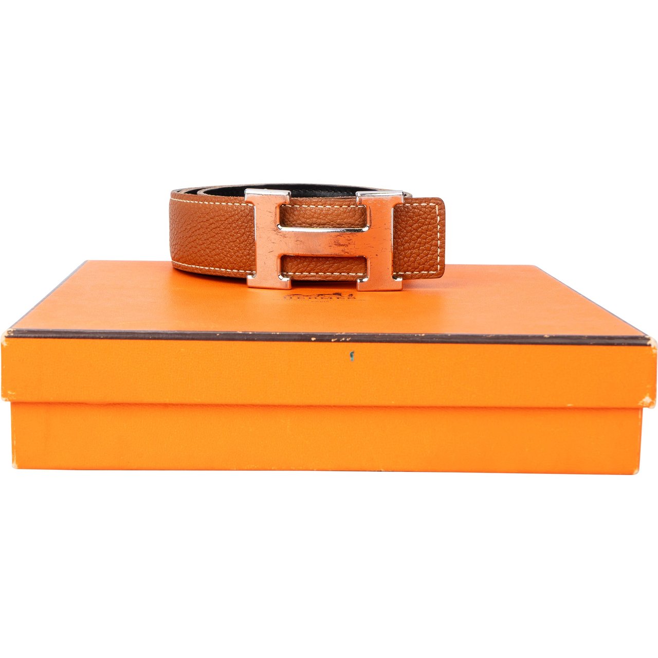 Hermès Hermès Bicolor Reversilble Leather Belt (75) Divers