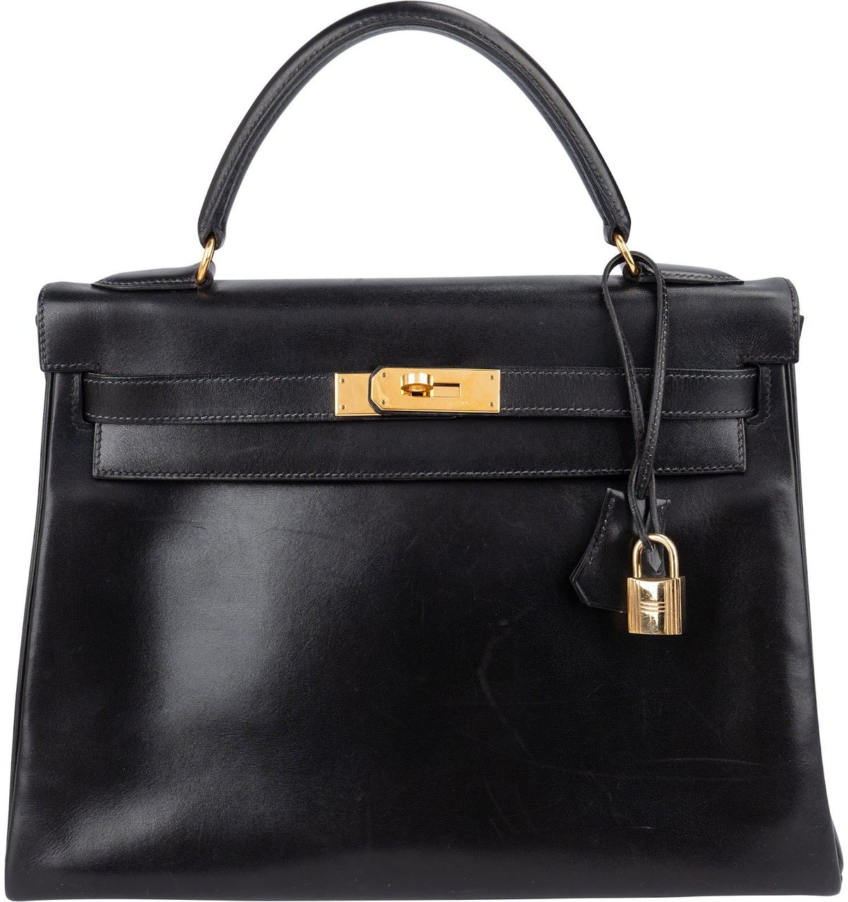 Hermès Hermès Box Calf Kelly Sellier 32 Handbag Zwart