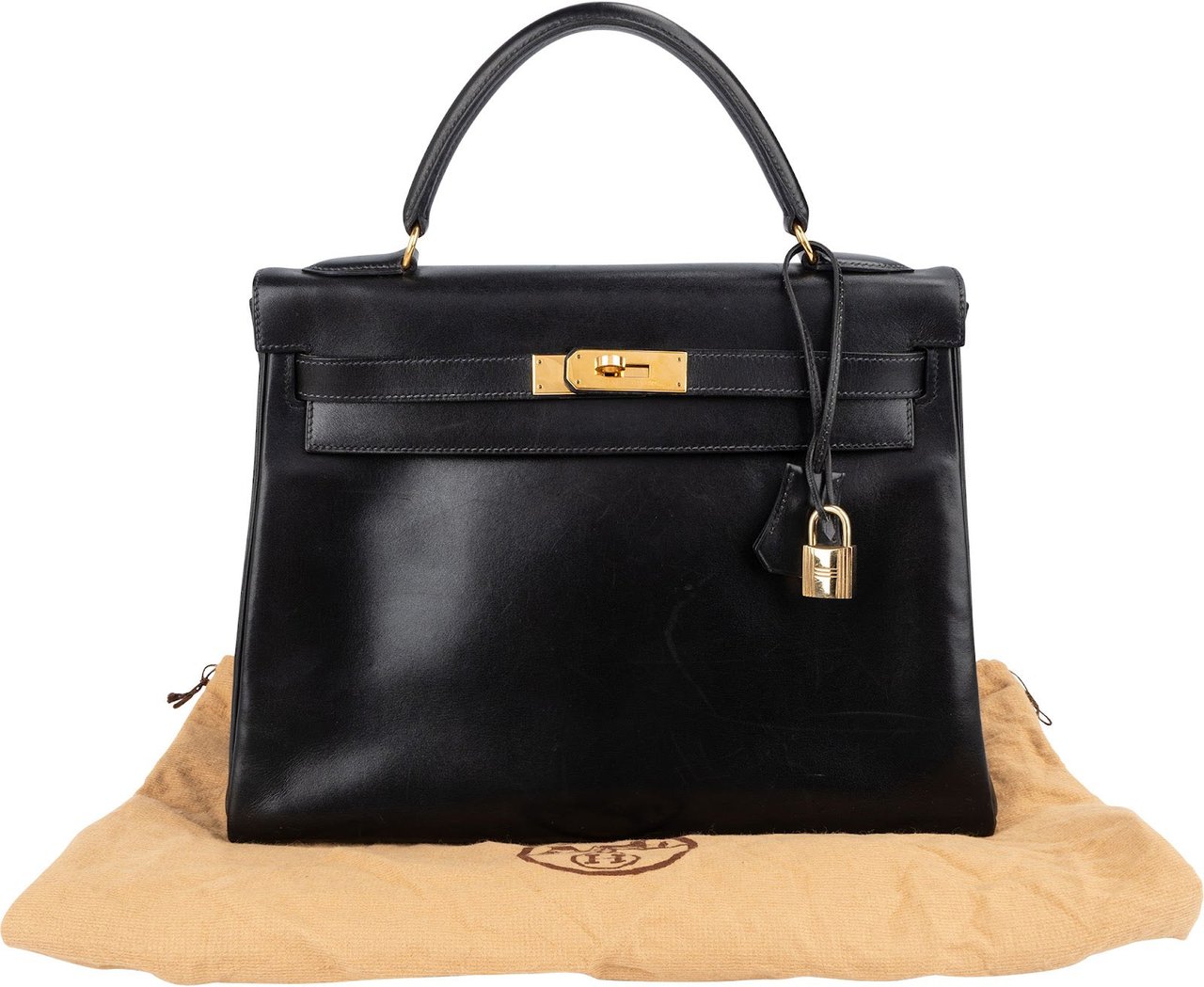 Hermès Hermès Box Calf Kelly Sellier 32 Handbag Zwart