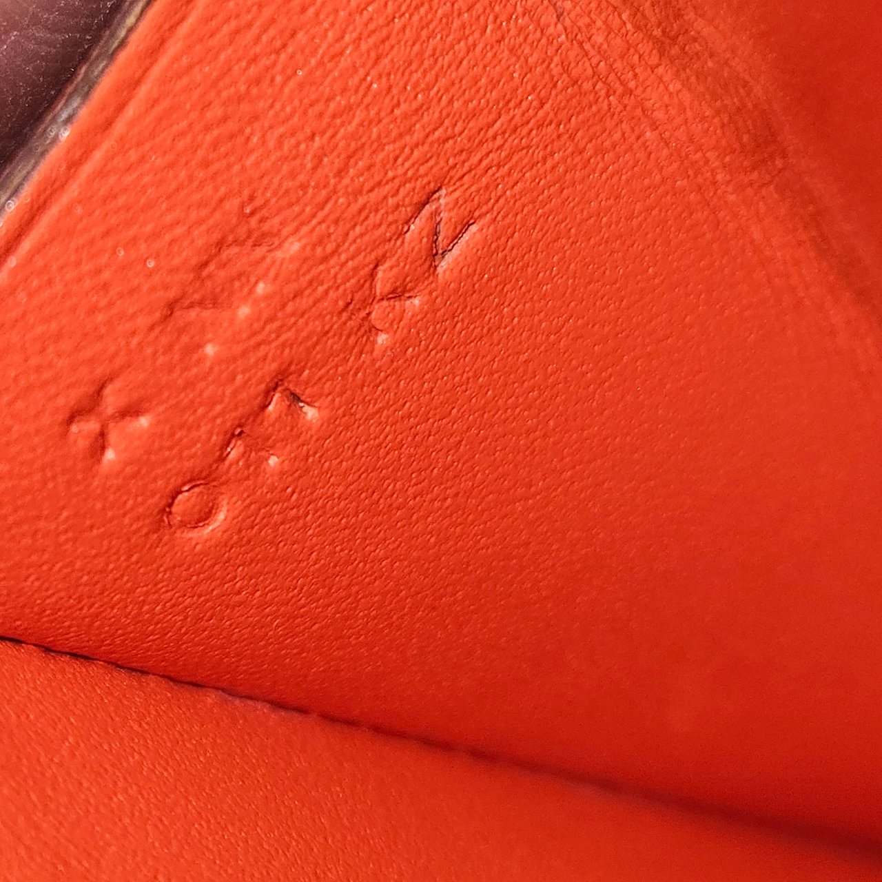 Hermès Constance Compact Orange Poppy Wallet Oranje