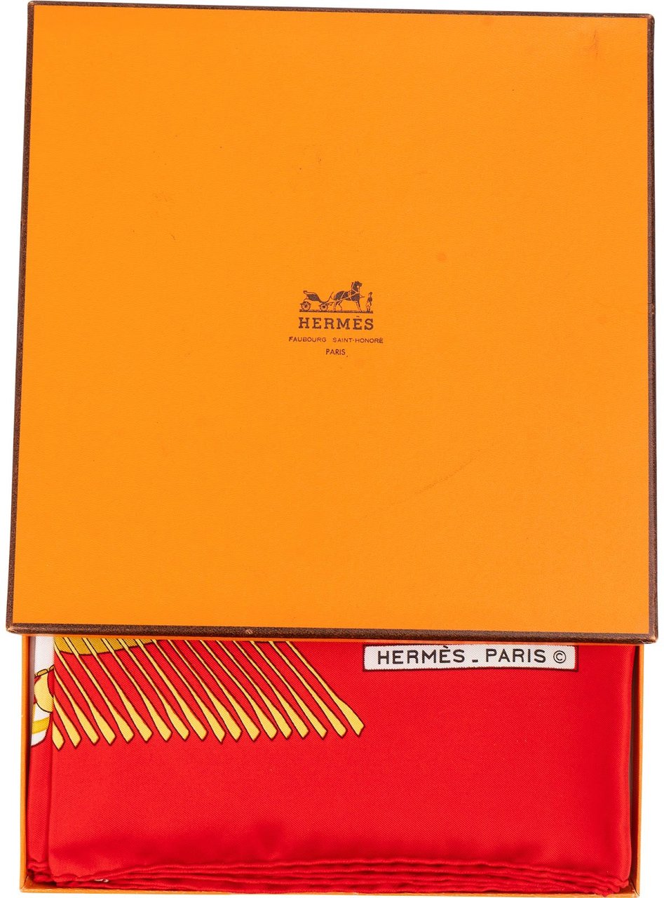 Hermès Hermès La Flotte Royale Carré 90 Tuch Scarf Rood