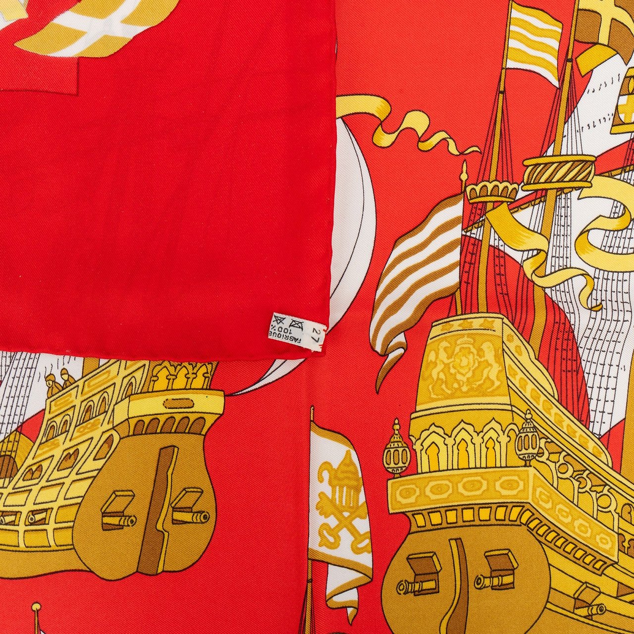 Hermès Hermès La Flotte Royale Carré 90 Tuch Scarf Rood