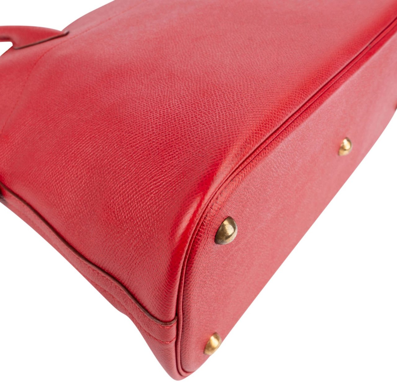 Hermès Hermès Rouge Courchevel Leather Bolide 35 Handbag Rood