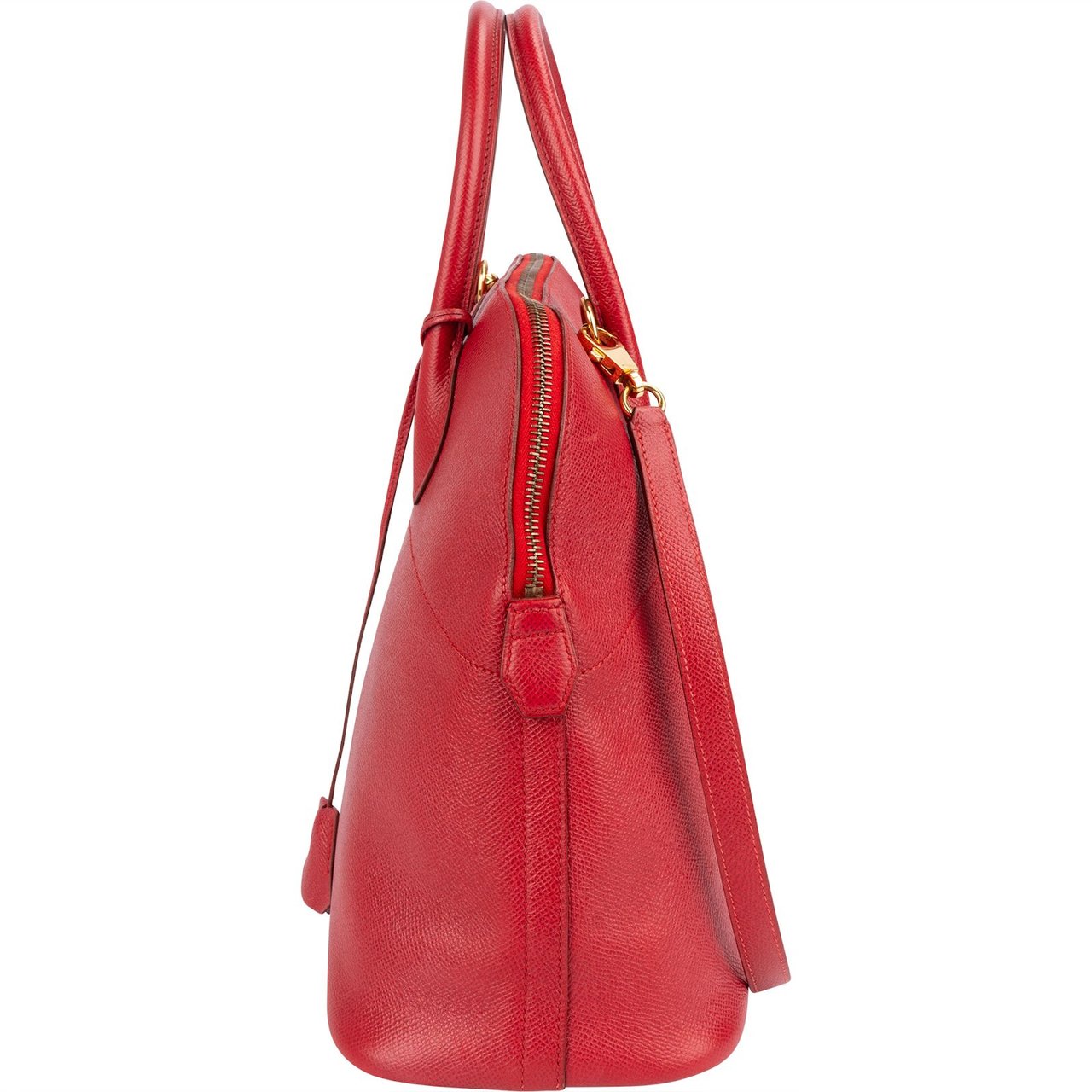 Hermès Hermès Rouge Courchevel Leather Bolide 35 Handbag Rood