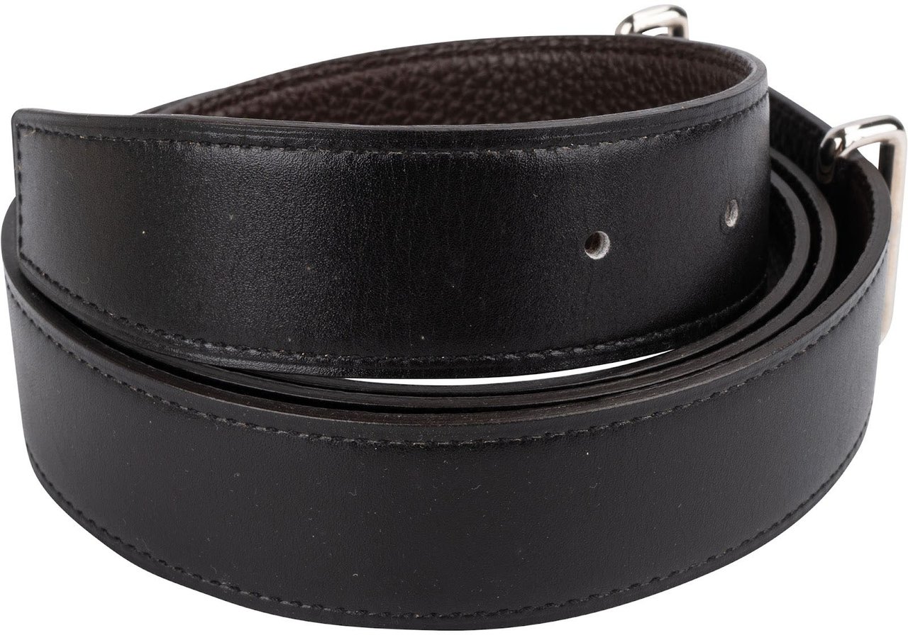 Hermès Hermés Reversible Leather Idem H d'Ancre Belt (110) Zwart