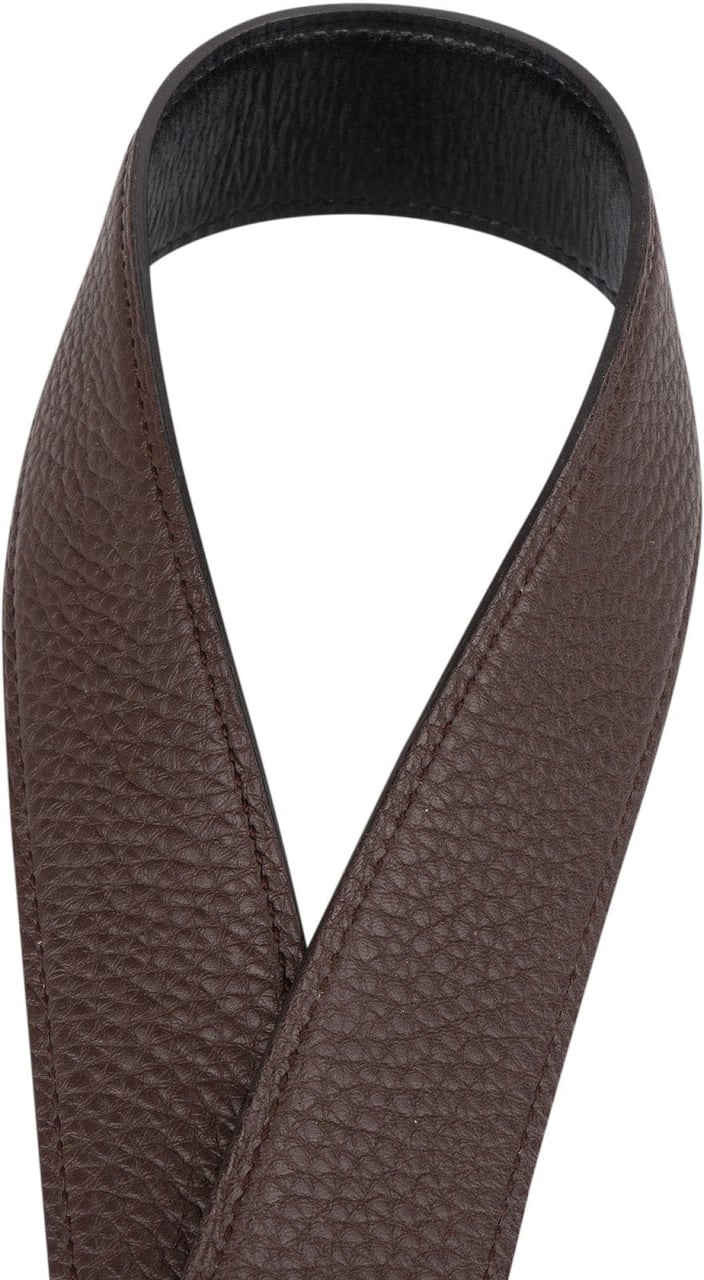 Hermès Hermés Reversible Leather Idem H d'Ancre Belt (110) Zwart