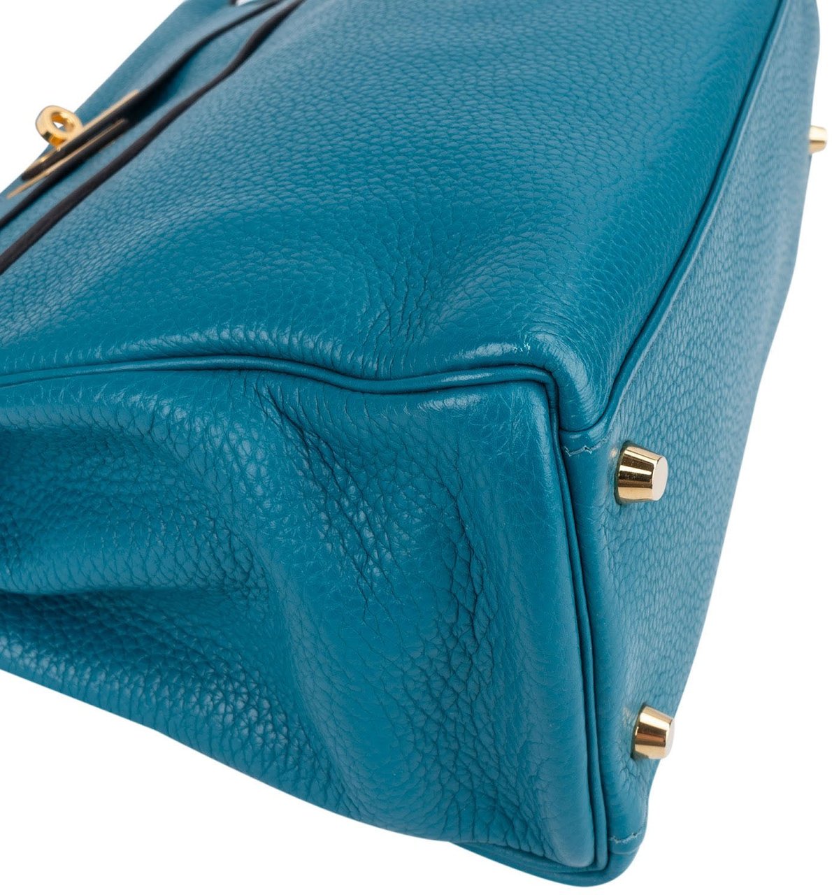 Hermès Bleu Izmir Clemence Leather Kelly 32 Handbag Blauw