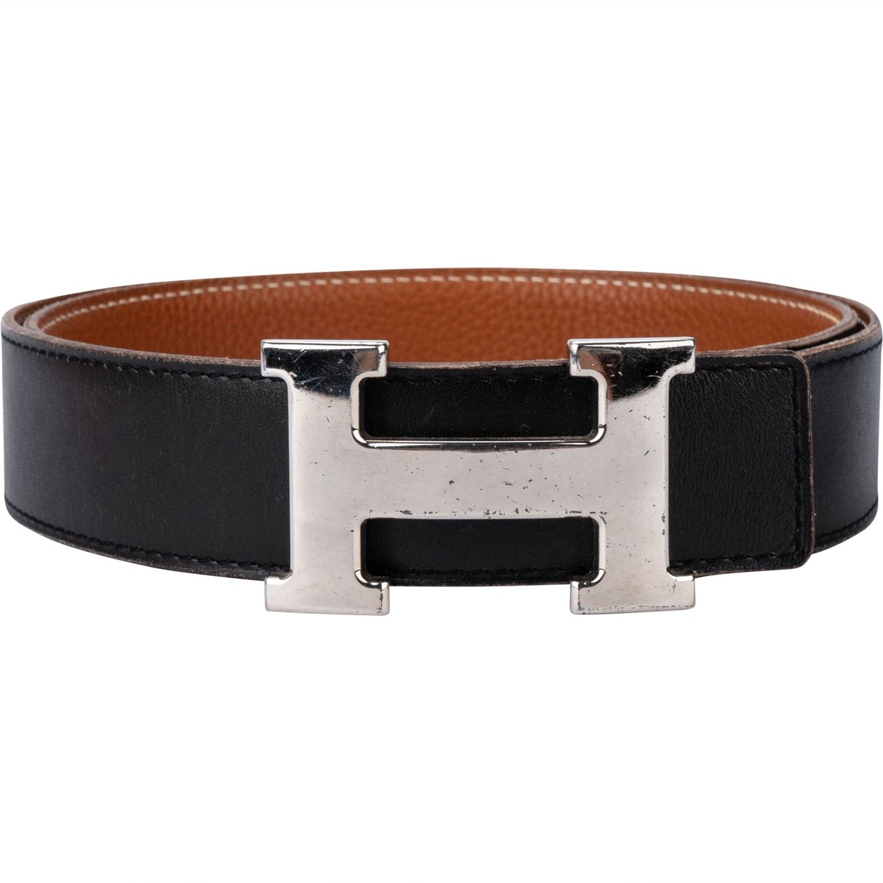 Hermès Hermès Bicolor Reversible Leather Belt (85) Divers