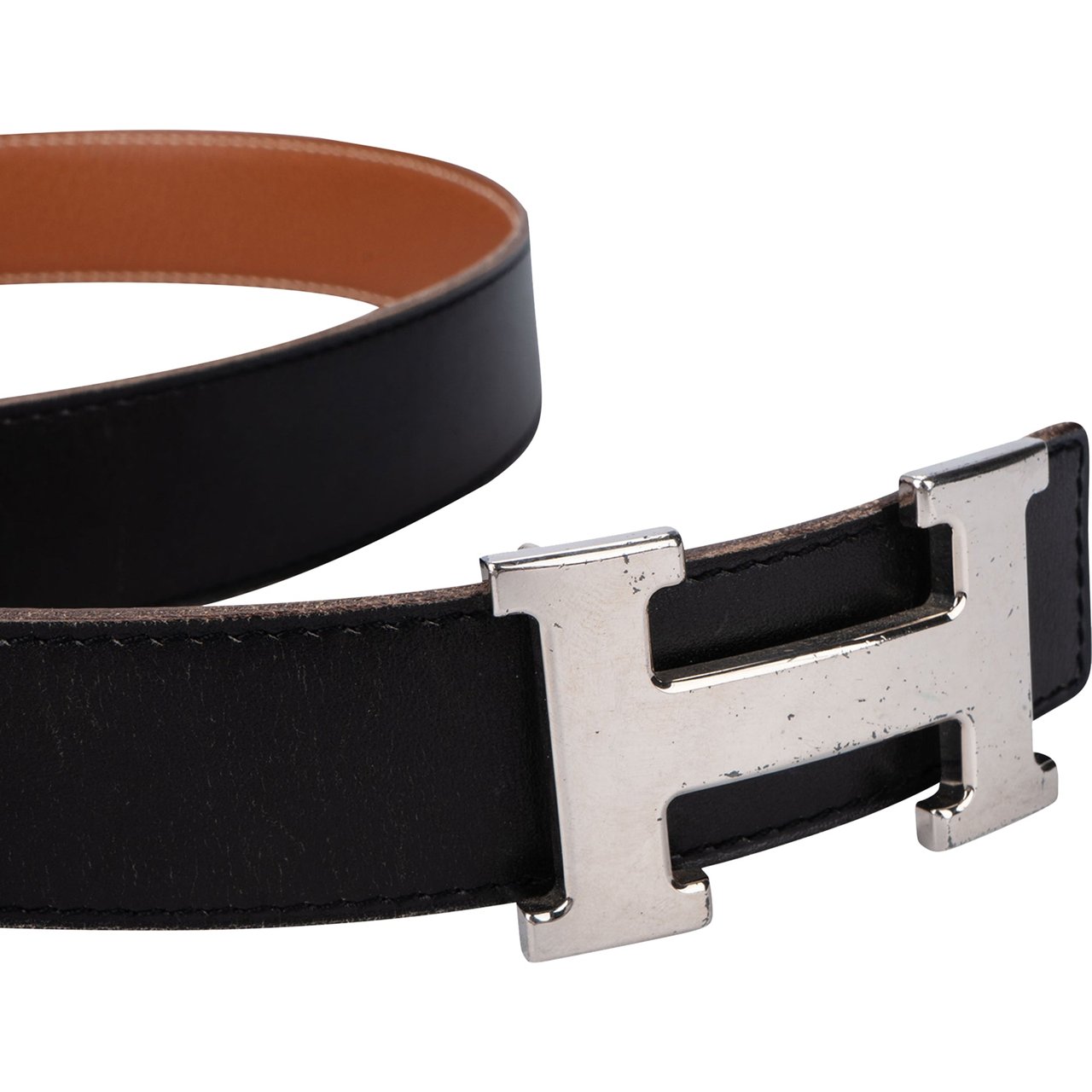 Hermès Hermès Bicolor Reversible Leather Belt (85) Divers