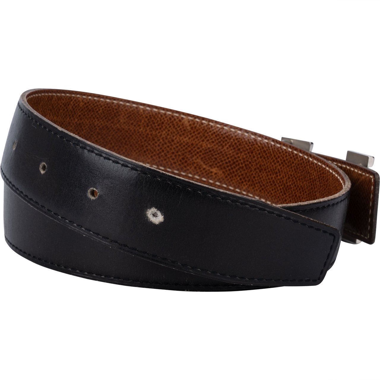 Hermès Hermès Bicolor Reversible Women Leather Belt (70-75) Divers