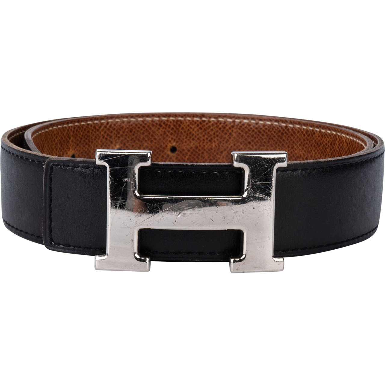 Hermès Hermès Bicolor Reversible Women Leather Belt (70-75) Divers