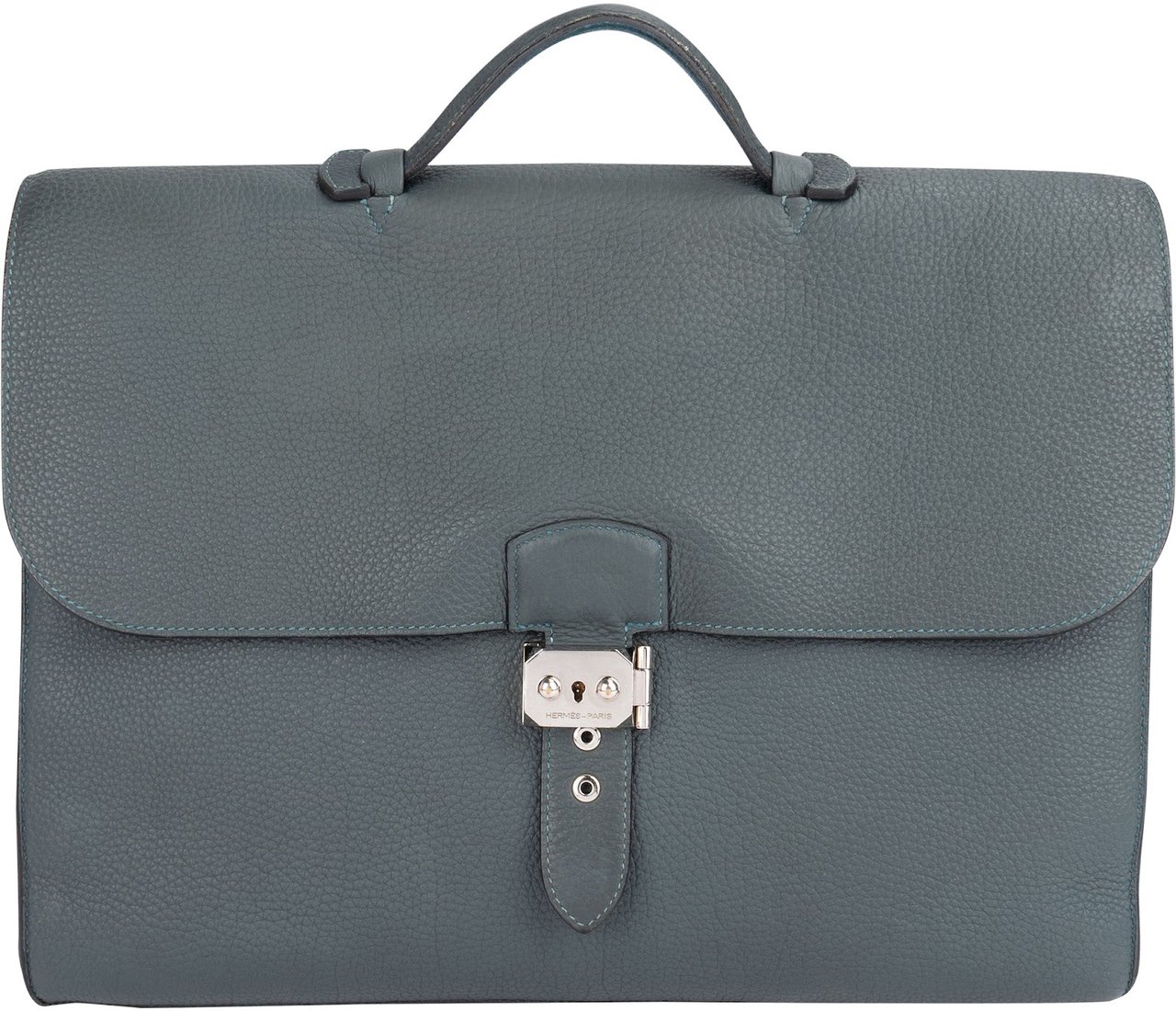 Hermès Hermès Gris Togo Leather Sac à Dépêches Business Handbag Donkergrijs