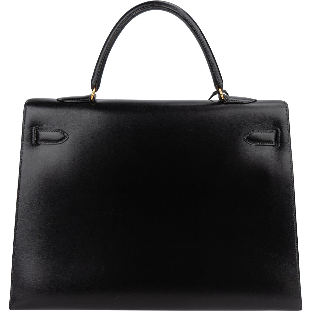 Hermès Noir Boxcalf Kelly 35 Sellier Handbag Zwart