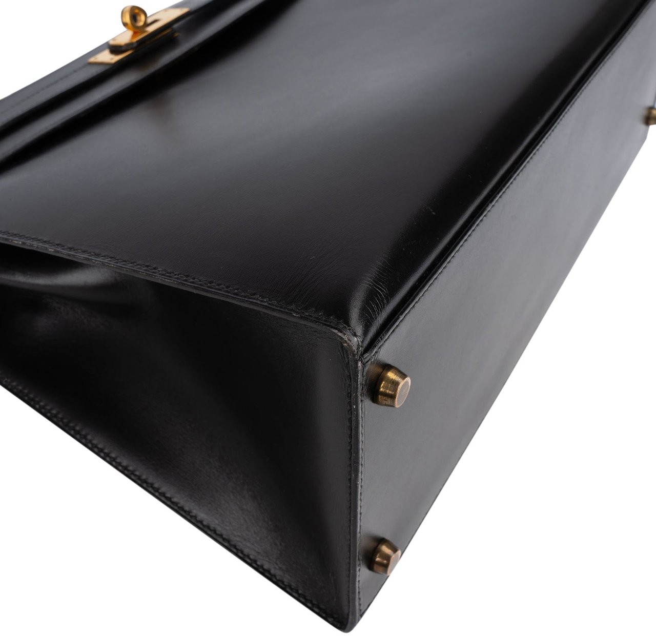 Hermès Noir Boxcalf Kelly 35 Sellier Handbag Zwart