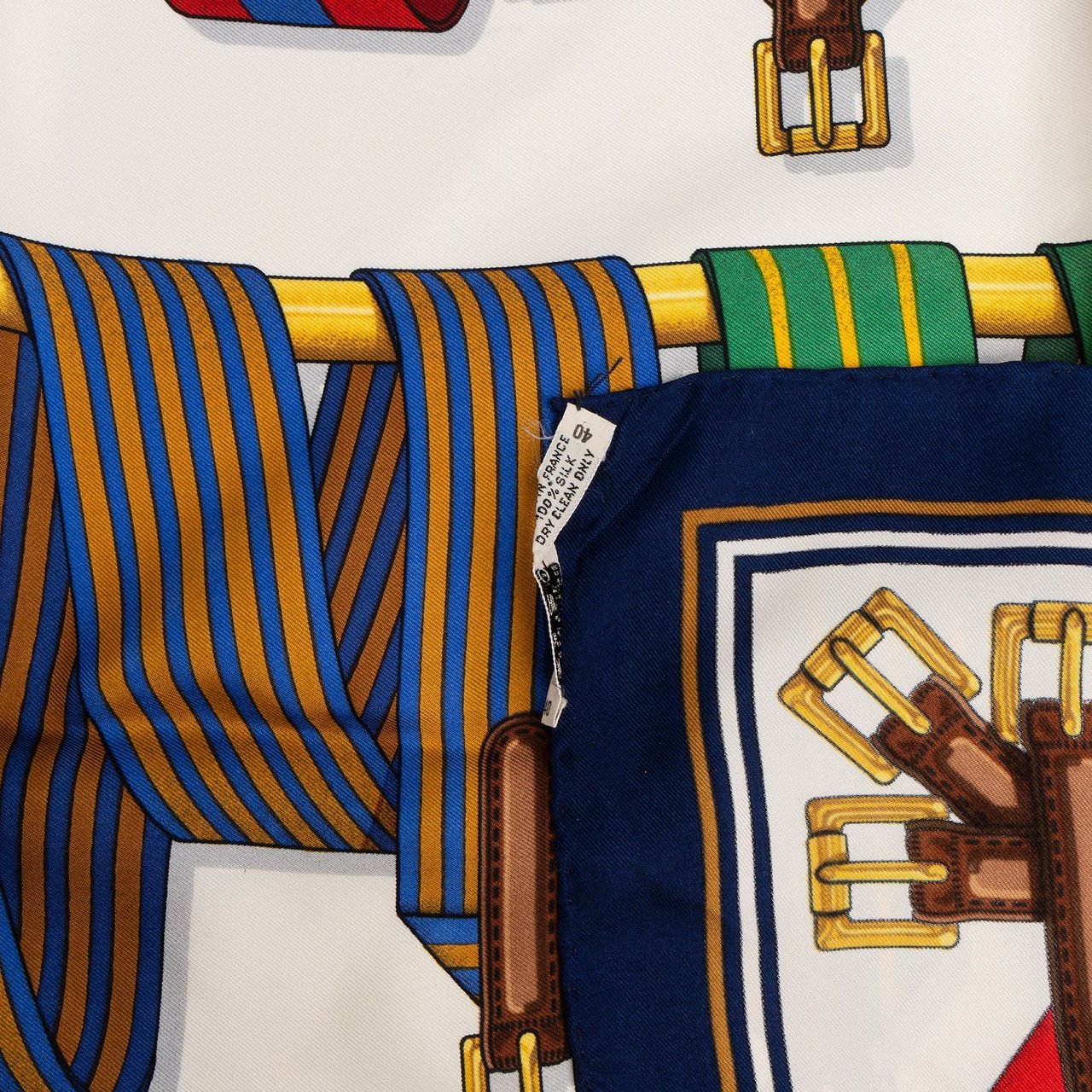 Hermès Rubans Les Sangles Silk 90 Tuch Scarf Divers