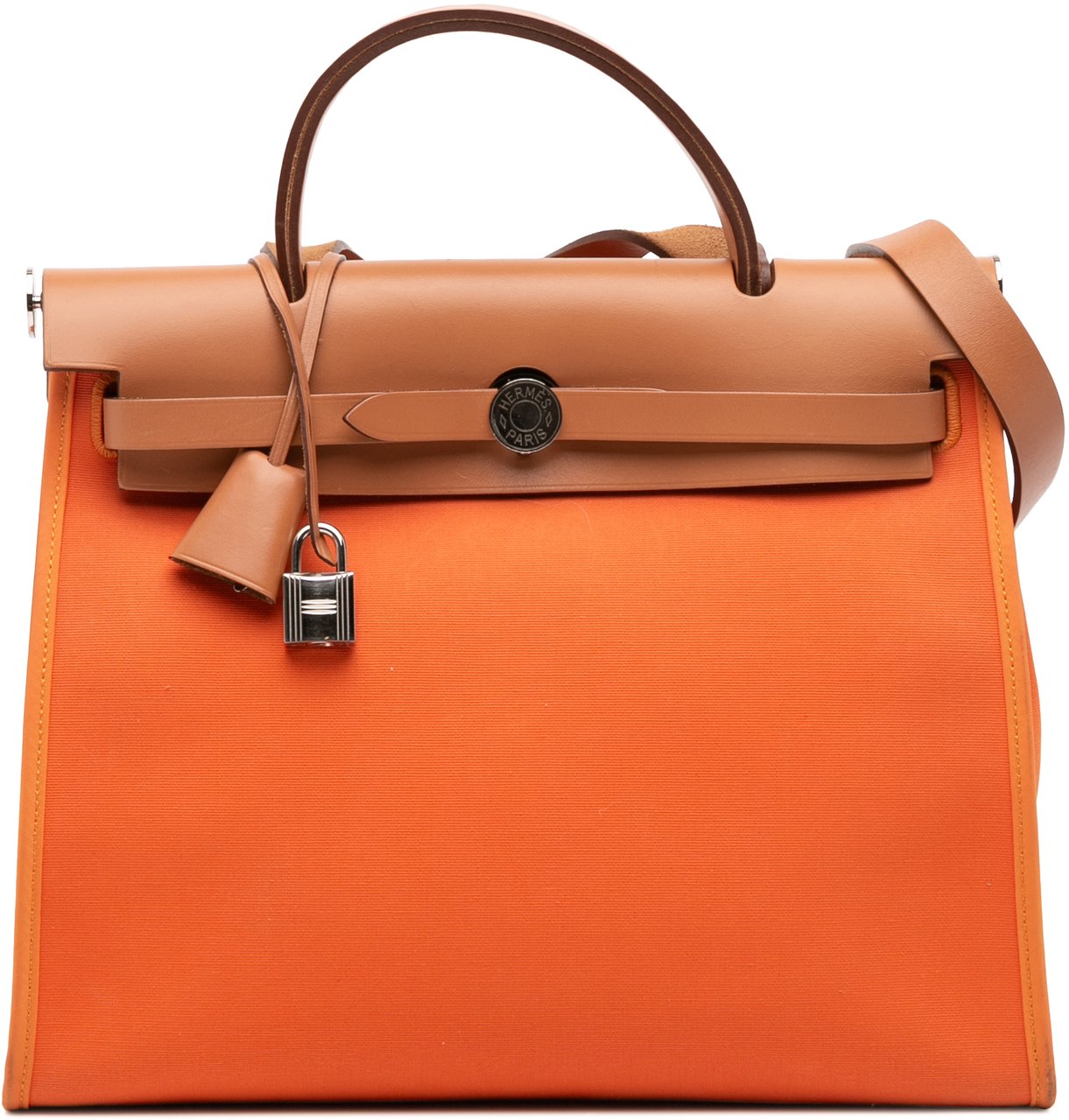 Hermès Toile Herbag Zip 31 Oranje