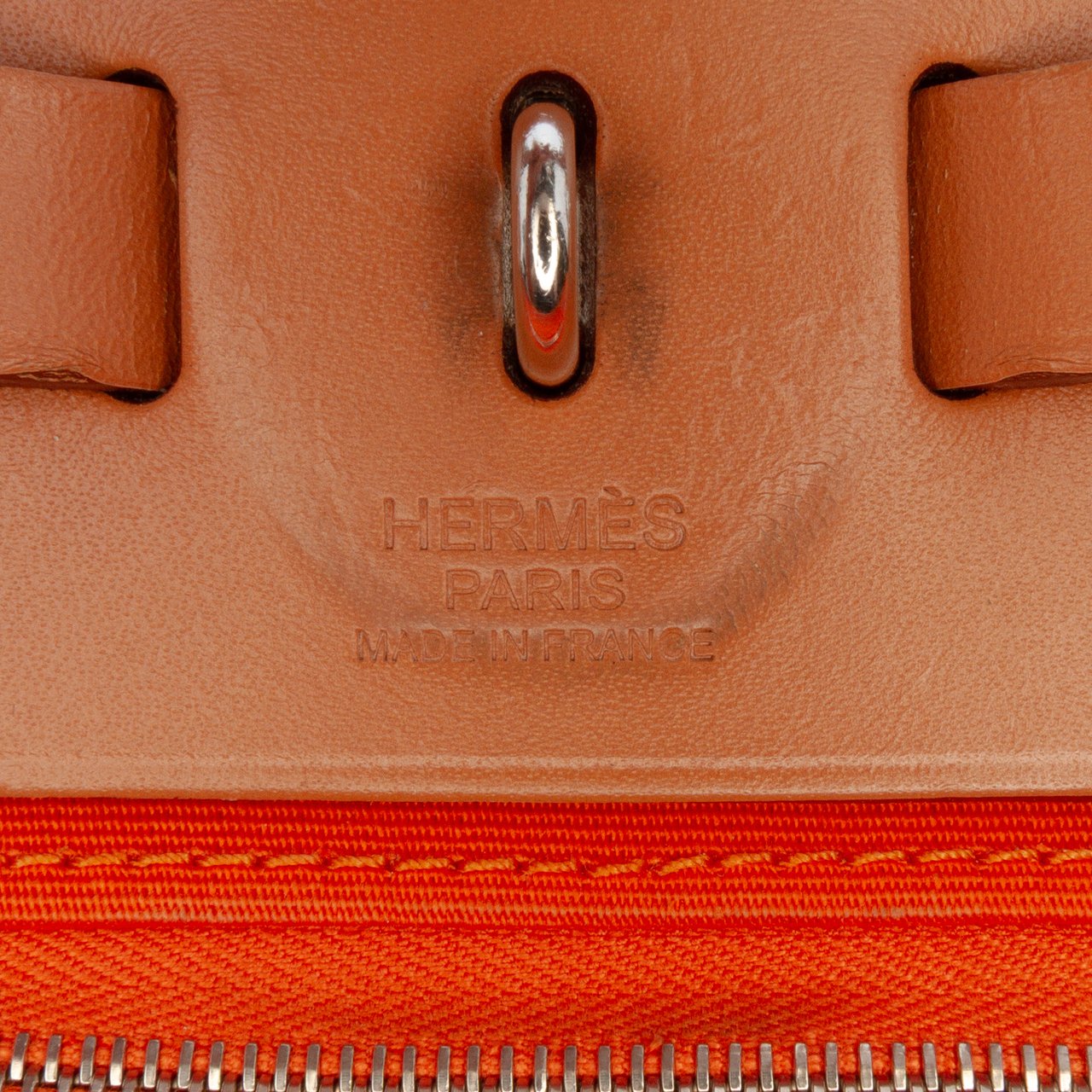Hermès Toile Herbag Zip 31 Oranje