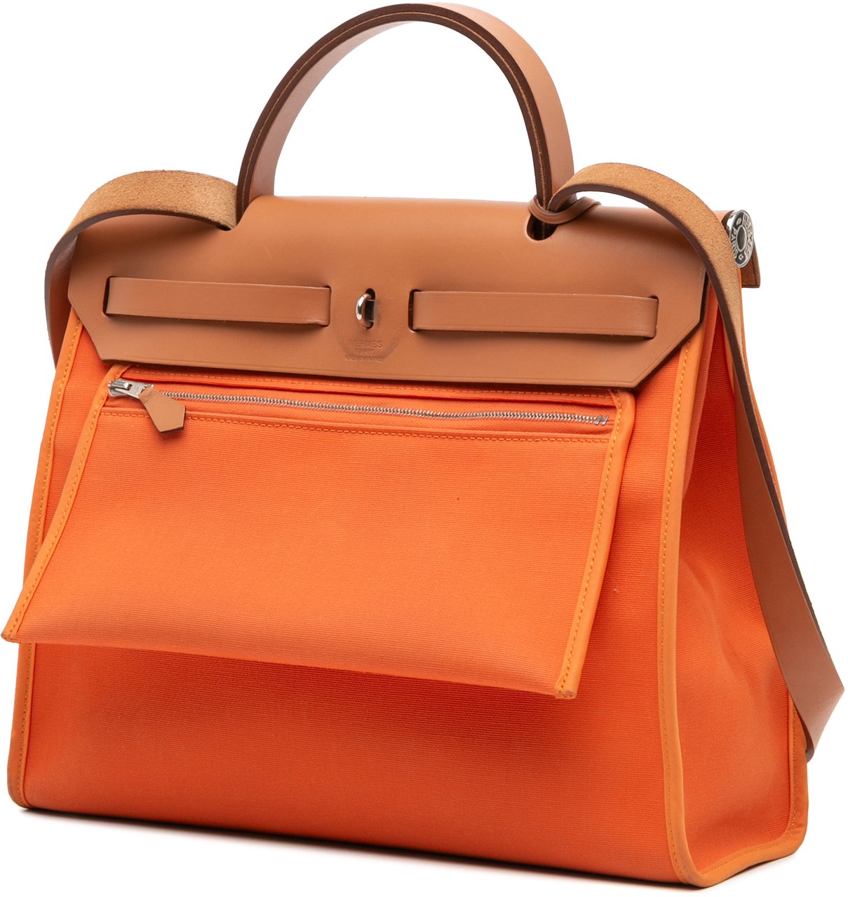 Hermès Toile Herbag Zip 31 Oranje
