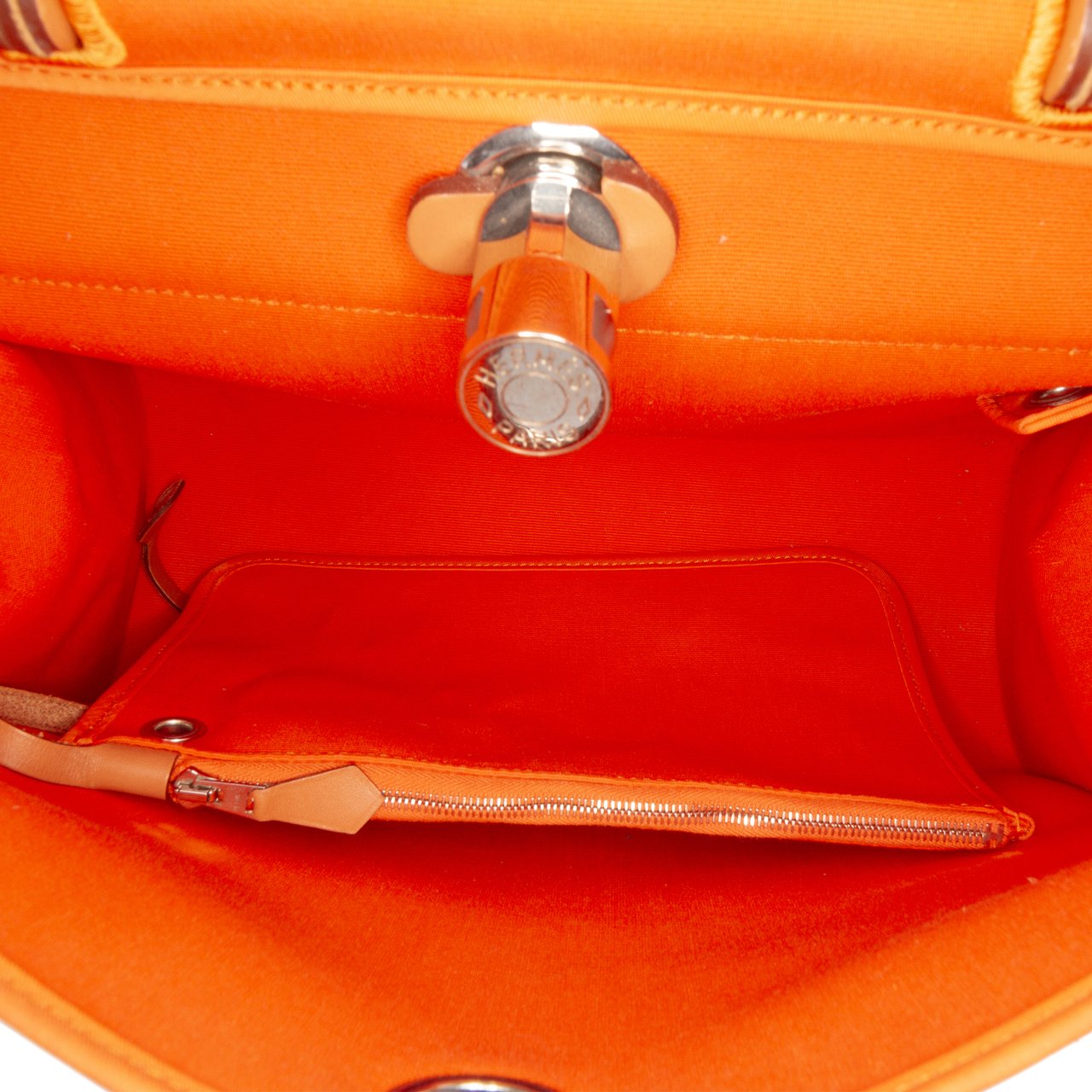 Hermès Toile Herbag Zip 31 Oranje