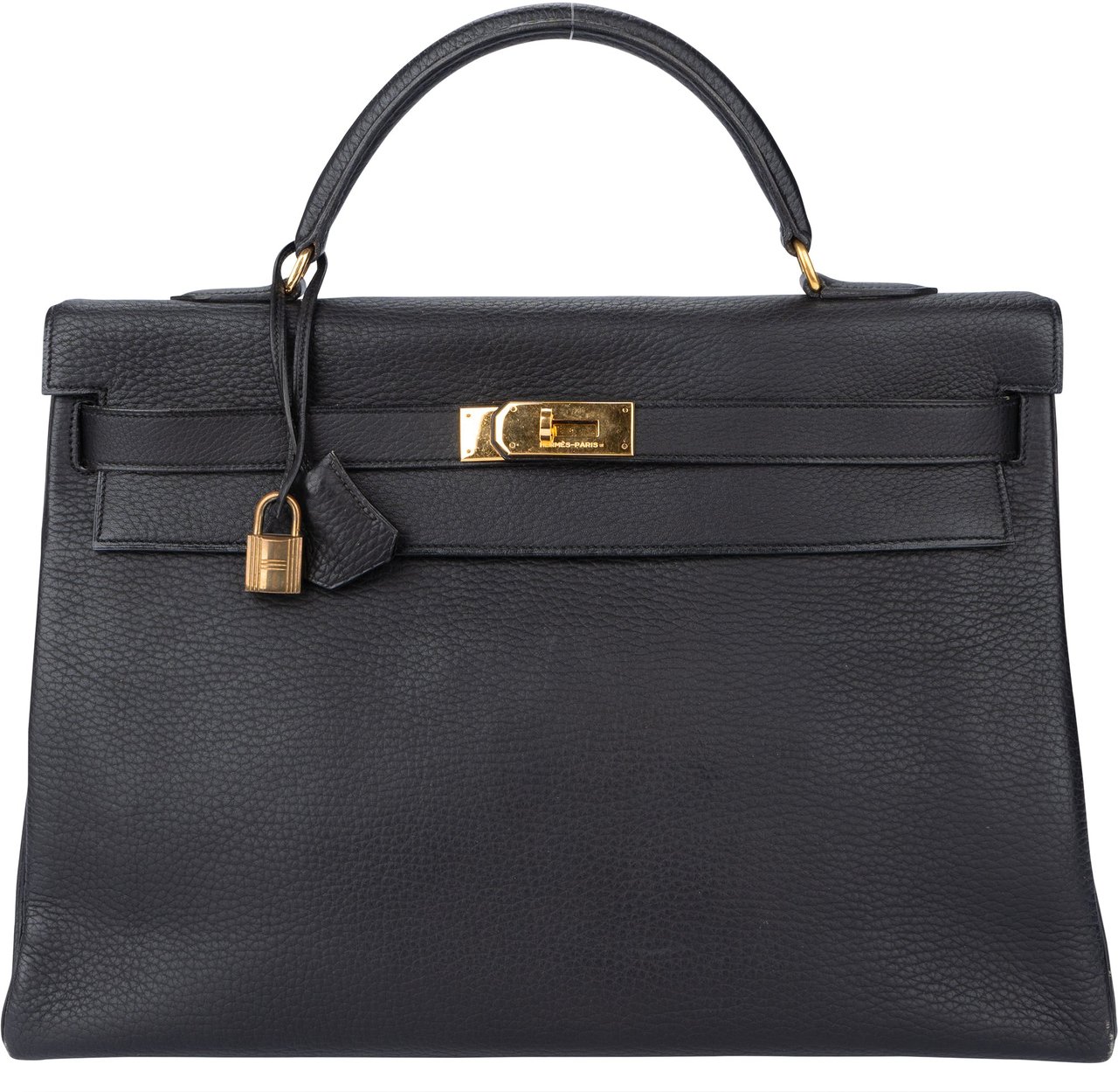 Hermès Hermès Noir Ardennes Leather Kelly 40 Handbag Divers